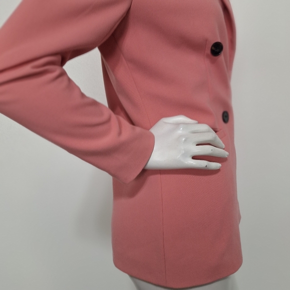 Halogen Pink Preppy Coquette Double Breasted Button Blazer Jacket Size XSP - Picture 11 of 13